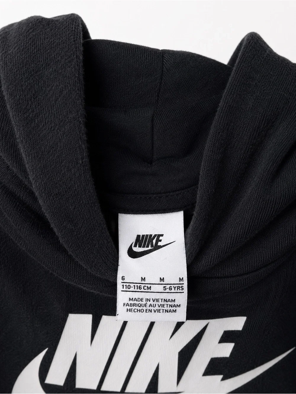 Nike Black Hoodie with White Swoosh Logo